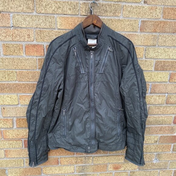 Vintage Diesel Cow Leather Jacket XXL Green - Picture 10 of 16